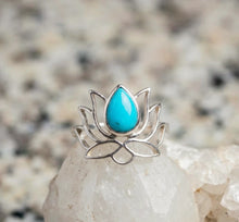 Load image into Gallery viewer, Sterling Silver Lotus Ring