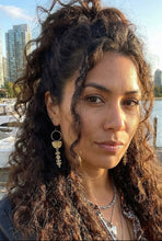 Load image into Gallery viewer, Sofia Brass Emblem Earrings