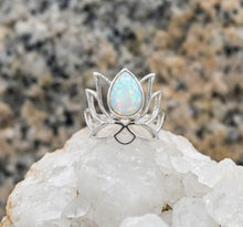 Load image into Gallery viewer, Sterling Silver Lotus Ring
