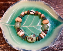 Load image into Gallery viewer, TURQUOISE &amp; SEA GLASS MALA BRACELET
