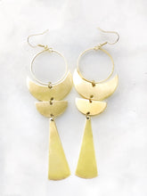 Load image into Gallery viewer, CRESCENT MOON DROP EARRINGS
